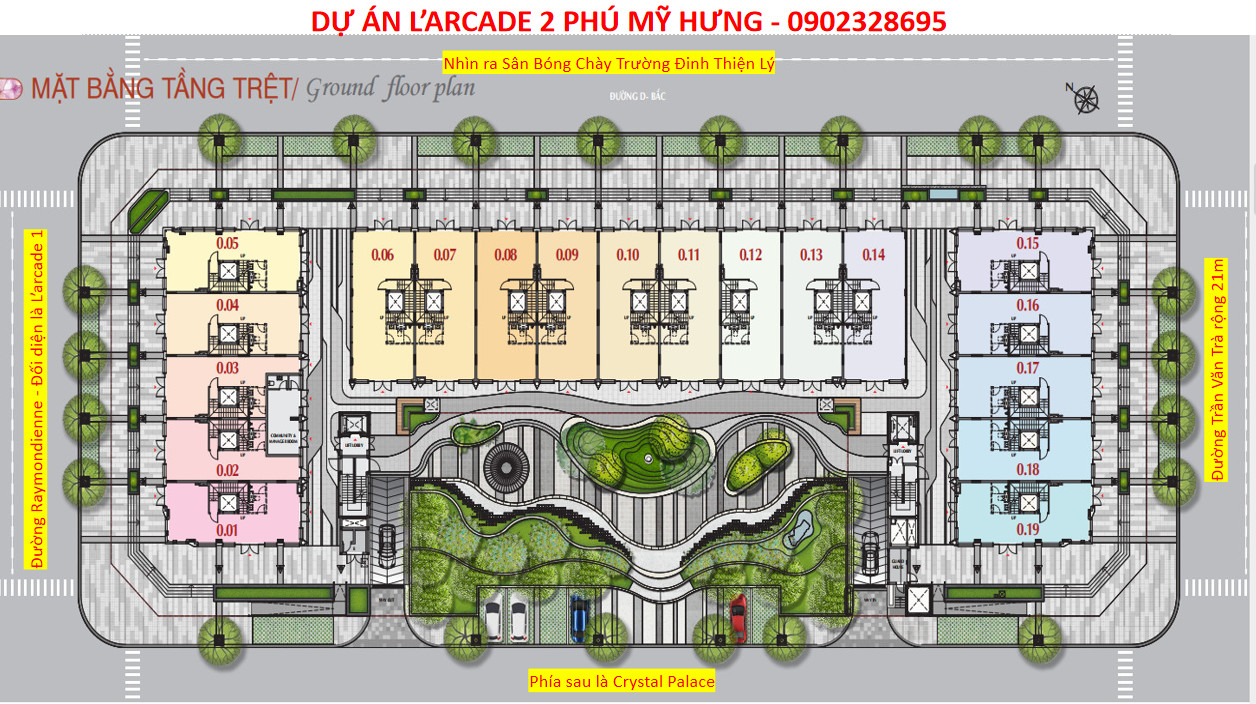 Thiết kế layout dự án L'arcade Phú Mỹ Hưng. Nhận báo giá trực tiếp chủ đầu tư gọi ngay Phòng Kinh - Ảnh chính